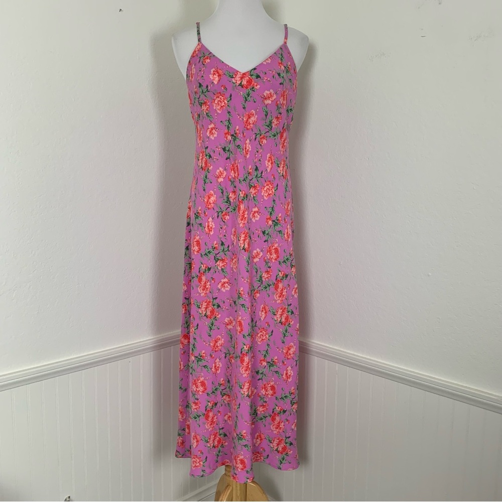 Show Me Your Mumu Zio Dress Chantelle floral Size Medium Slip Dress Pink